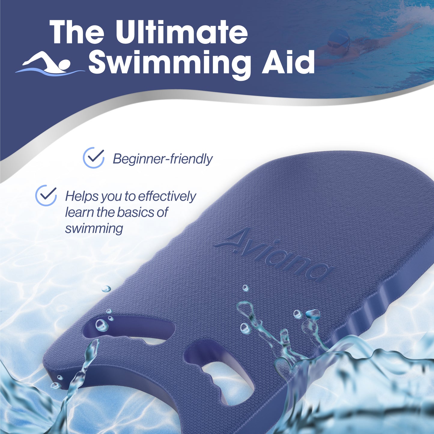 Adult Kickboard Buoy Swimming Aid & Exercise Training Board for Kids to Learn to Swim