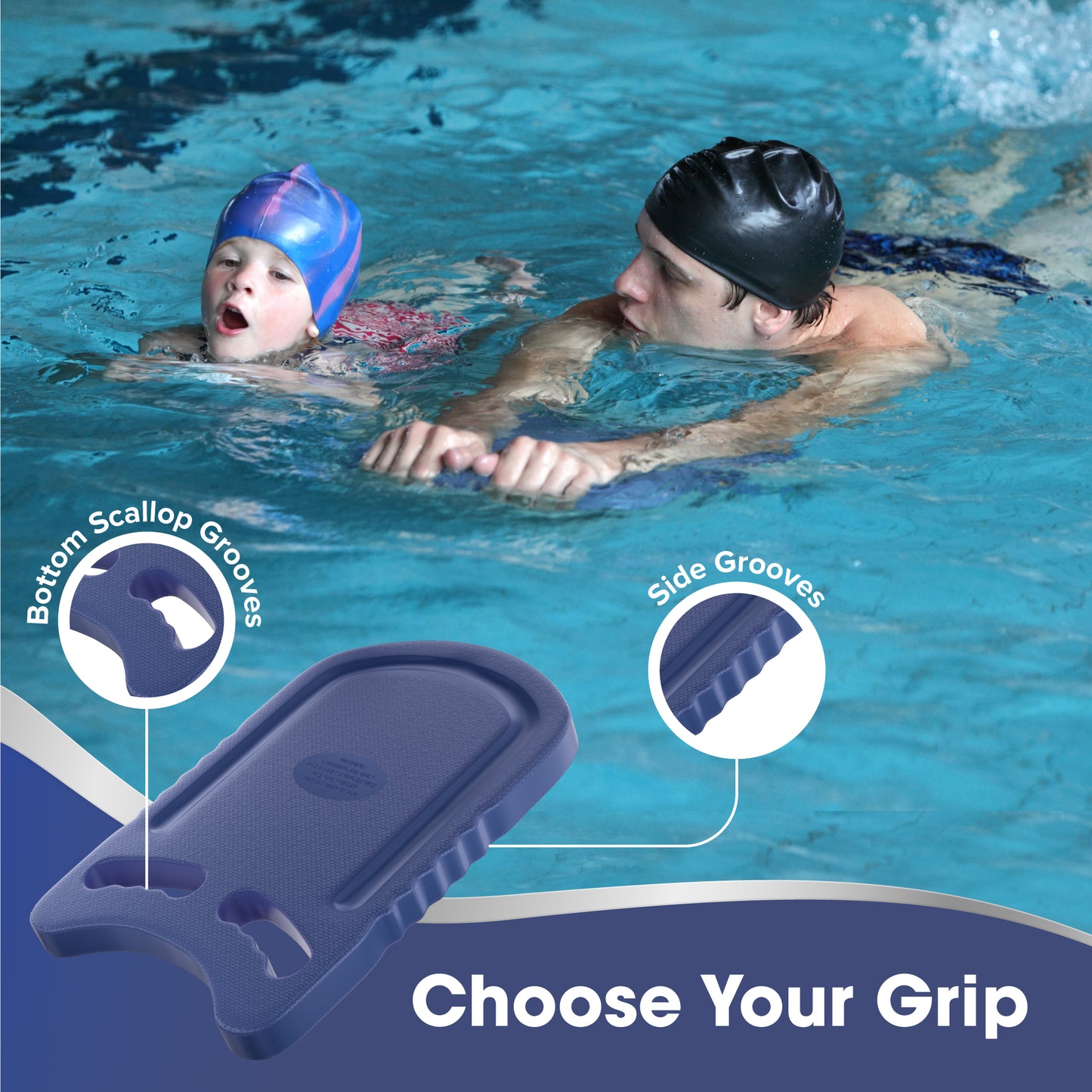 Adult Kickboard Buoy Swimming Aid & Exercise Training Board for Kids to Learn to Swim
