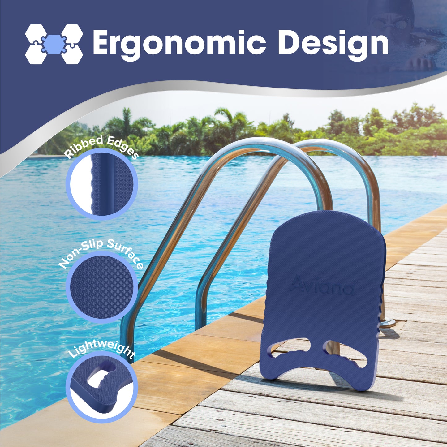 Adult Kickboard Buoy Swimming Aid & Exercise Training Board for Kids to Learn to Swim
