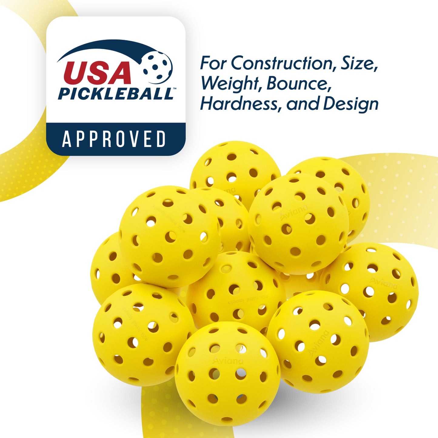 Pickleball Ball Set | Professional USAPA Approved for Sanctioned Tournament Play | 40 Holes & Specifically Designed for Outdoor Courts