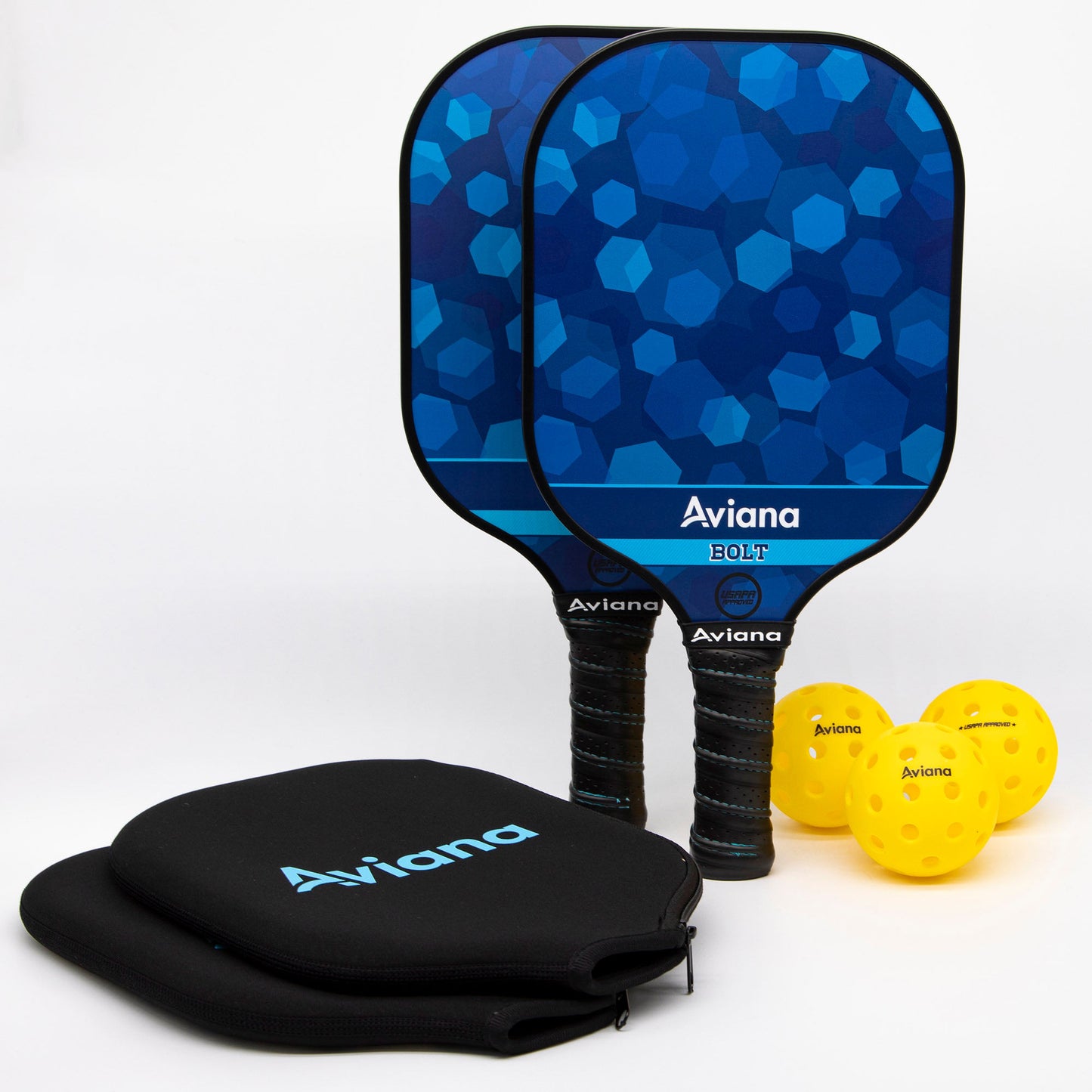 Premium Pickleball Paddle Set with 4 Outdoor Balls - Durable Graphite Face & Honeycomb Core - Ideal for Beginners and Pros USA Picklabll Approved