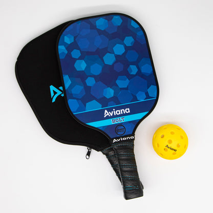 Premium Pickleball Paddle Set with 4 Outdoor Balls - Durable Graphite Face & Honeycomb Core - Ideal for Beginners and Pros USA Picklabll Approved