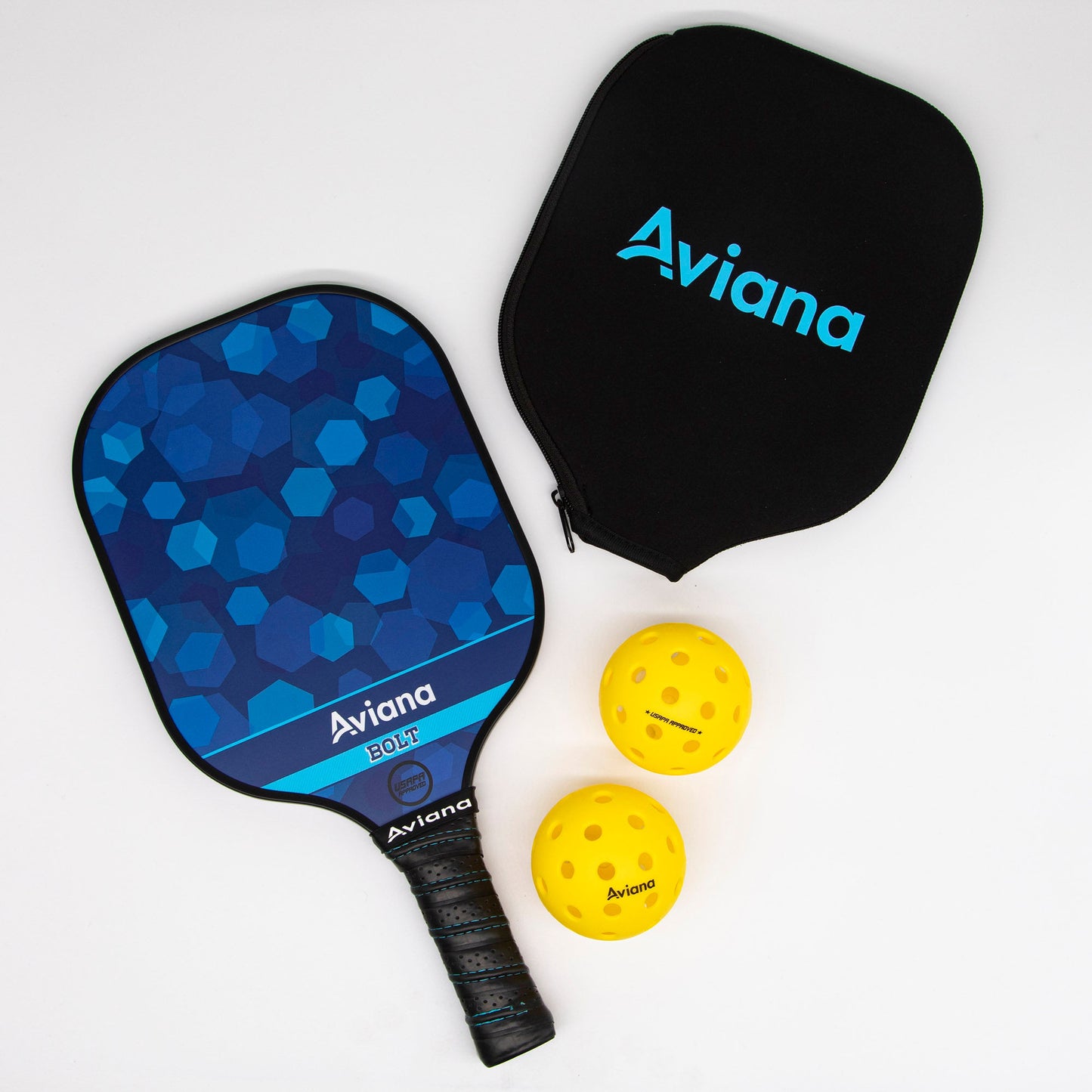 Premium Pickleball Paddle Set with 4 Outdoor Balls - Durable Graphite Face & Honeycomb Core - Ideal for Beginners and Pros USA Picklabll Approved