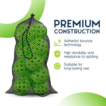 Pickleball Ball Set | Professional USAPA Approved for Sanctioned Tournament Play | 40 Holes & Specifically Designed for Outdoor Courts