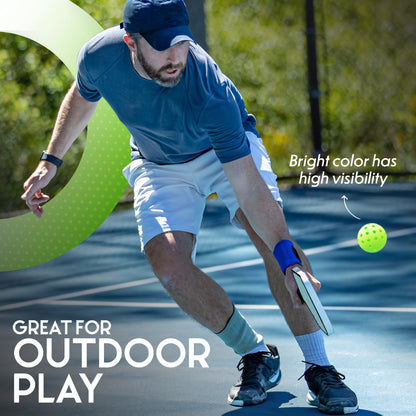 Pickleball Ball Set | Professional USAPA Approved for Sanctioned Tournament Play | 40 Holes & Specifically Designed for Outdoor Courts