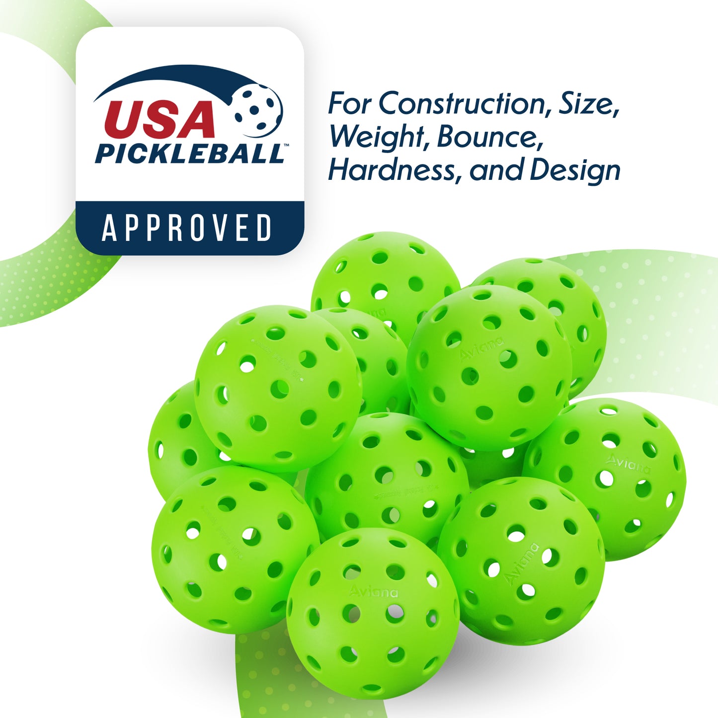 Pickleball Ball Set | Professional USAPA Approved for Sanctioned Tournament Play | 40 Holes & Specifically Designed for Outdoor Courts