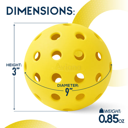 Pickleball Ball Set | Professional USAPA Approved for Sanctioned Tournament Play | 40 Holes & Specifically Designed for Outdoor Courts