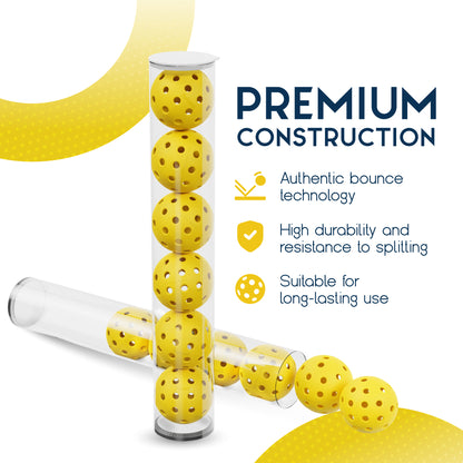 Pickleball Ball Set | Professional USAPA Approved for Sanctioned Tournament Play | 40 Holes & Specifically Designed for Outdoor Courts