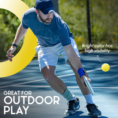 Pickleball Ball Set | Professional USAPA Approved for Sanctioned Tournament Play | 40 Holes & Specifically Designed for Outdoor Courts