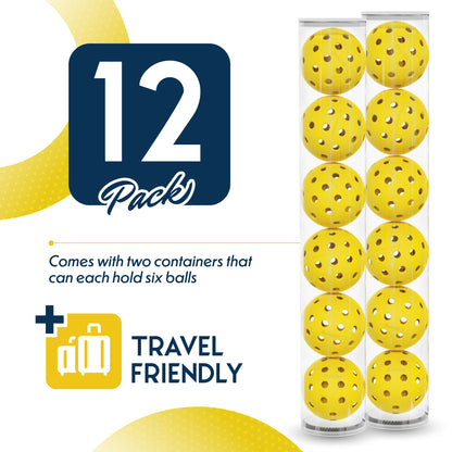 Pickleball Ball Set | Professional USAPA Approved for Sanctioned Tournament Play | 40 Holes & Specifically Designed for Outdoor Courts