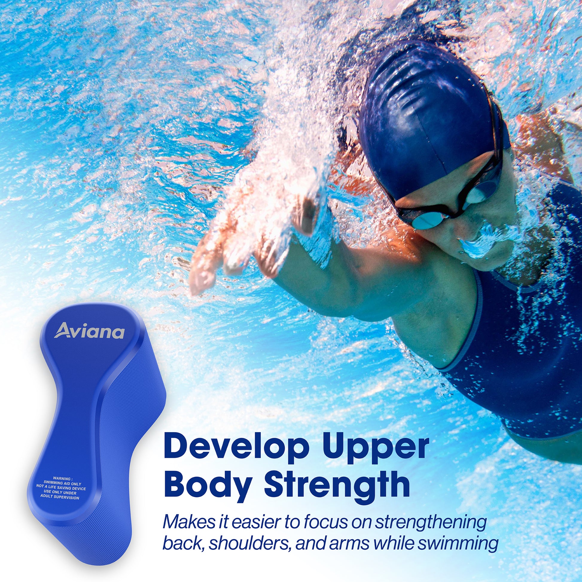 Pull Buoy Swim Training Leg Float for Adults & Youth | Swimming Pool  Strokes & Upper-Body Strength EVA & BPA Free
